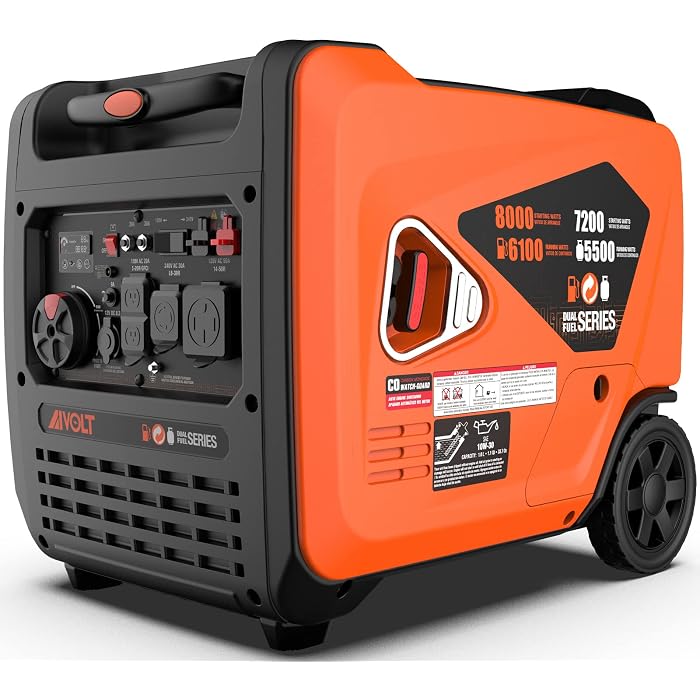 AIVOLT 8000W dual fuel inverter generator