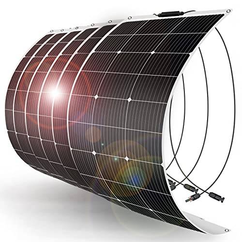 DOKIO 600W flexible solar panels, six 100W semi-flexible panels