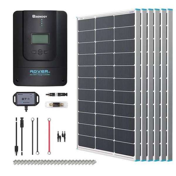 Renogy 600W 12V Premium Solar Kit with six 100W panels