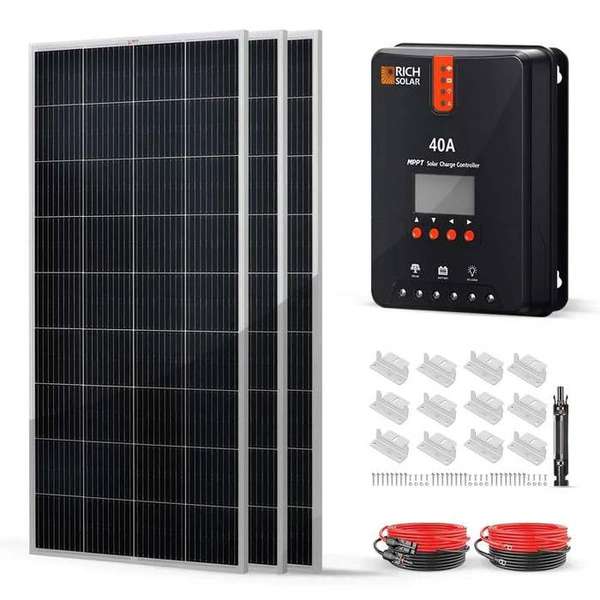 Rich Solar 600W premium solar kit with three 200W panels