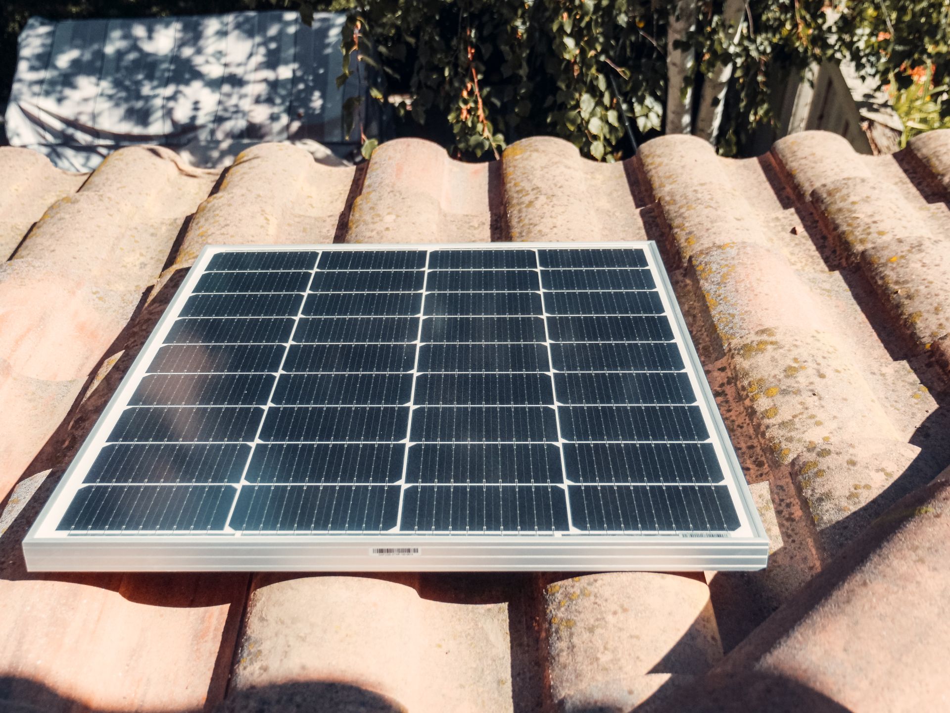 Solar panel in sunlight